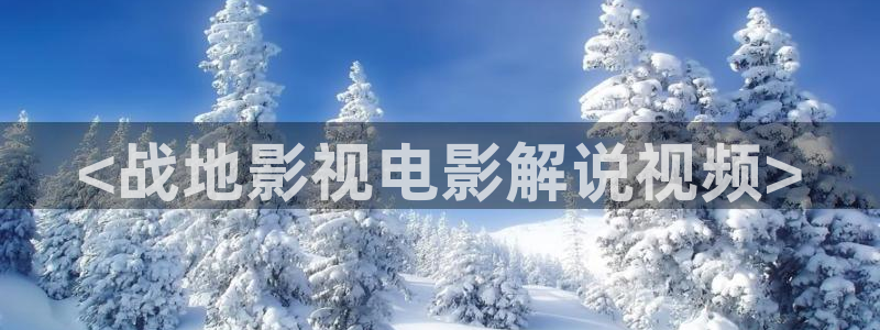 静漫天堂破解版：<战地影视电影解说视频>